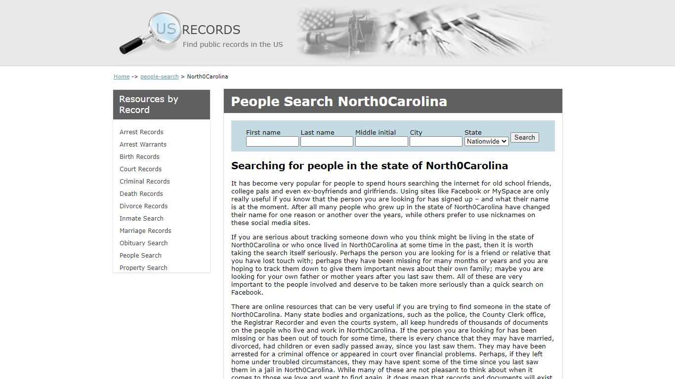People Search North Carolina | US Records